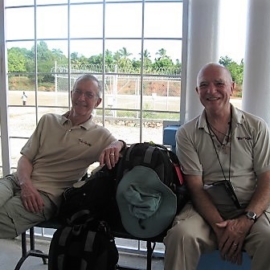 Jack and Dave at the Jeremie airport